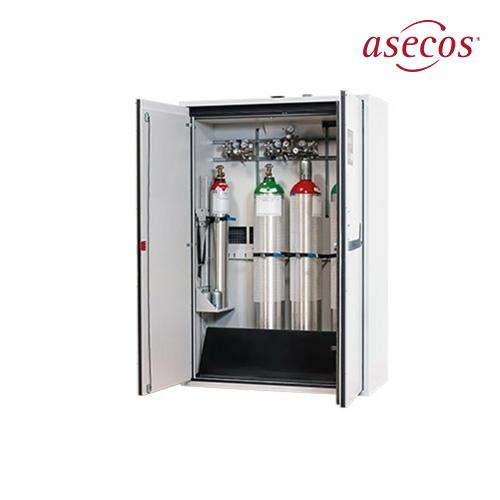 asecos G90.205.120 EN인증 90분용 가스실린더 안전보관 캐비닛(회색,4실린더),1198x615x2050mm,610kg),양문형