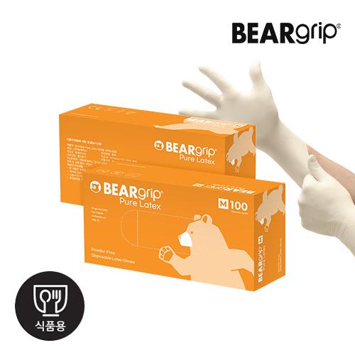 BearGrip BG-PL-M Pure Latex 라텍스장갑 Medium 식약처 인증