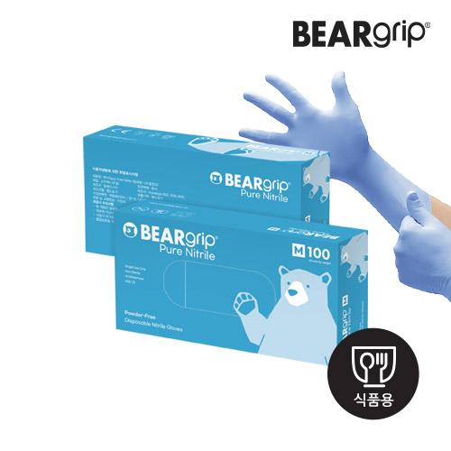 BearGrip BG-PN-M Pure Nitrile 니트릴장갑, Medium 식약처 인증