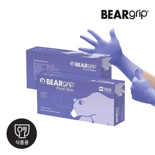 BearGrip BG-PS-M Pure Skin 니트릴장갑, Medium 식약처 인증