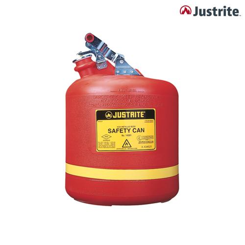 Justrite 14561 5갤런 인화성 안전 PE용기 (PE/19L/빨강)/OD 324x406mm/3.1kg
