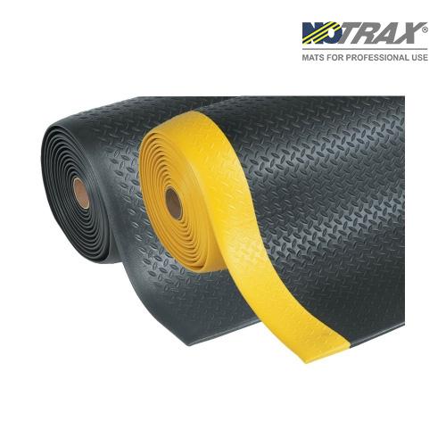 Notrax 419S0035BY 피로방지 기능성 안전 매트, 기본형/다용도 419 건식매트 (마이크로셀롤러 비닐/검정/노랑)/910x1500mm/5.3kg